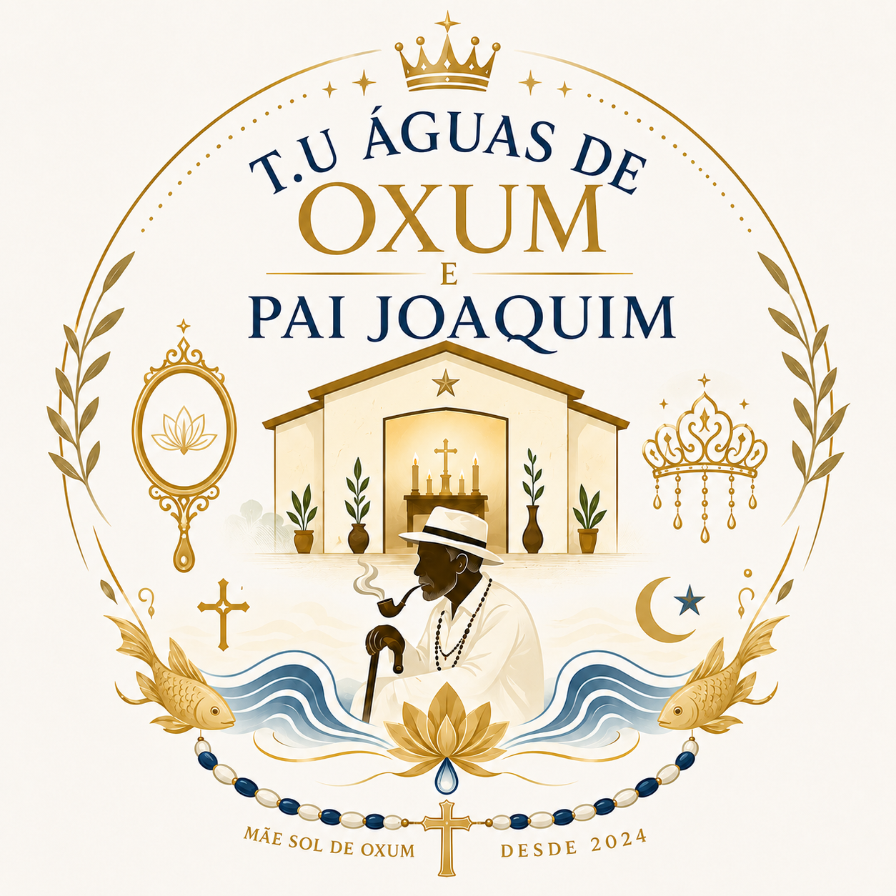 Logo T.U Águas de Oxum e Pai Joaquim